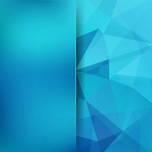 抽象的几何风格蓝色背景。业务背景模糊背景与玻璃。矢量图