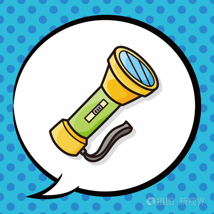 手电筒涂鸦,讲话泡泡插画-正版商用图片0ntis1-摄图新视界
