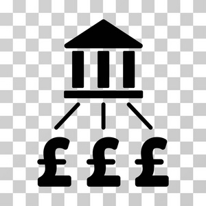 银行英镑付款矢量图标图片