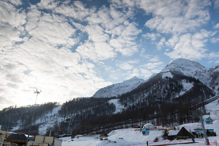 冬季山巅白雪索契图片