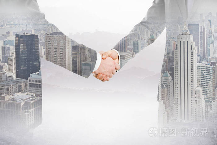 在城市的背景下握手的人 团队合作的概念 二次曝光照片 正版商用图片0ntm2i 摄图新视界 在城市的背景下握手的人 团队合作的概念 二次曝光照片 正版商用图片0ntm2i 摄图新视界