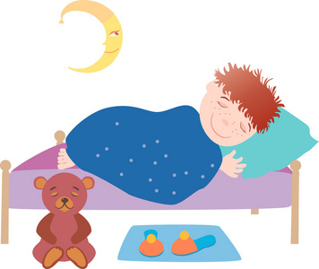 睡着的男孩图片