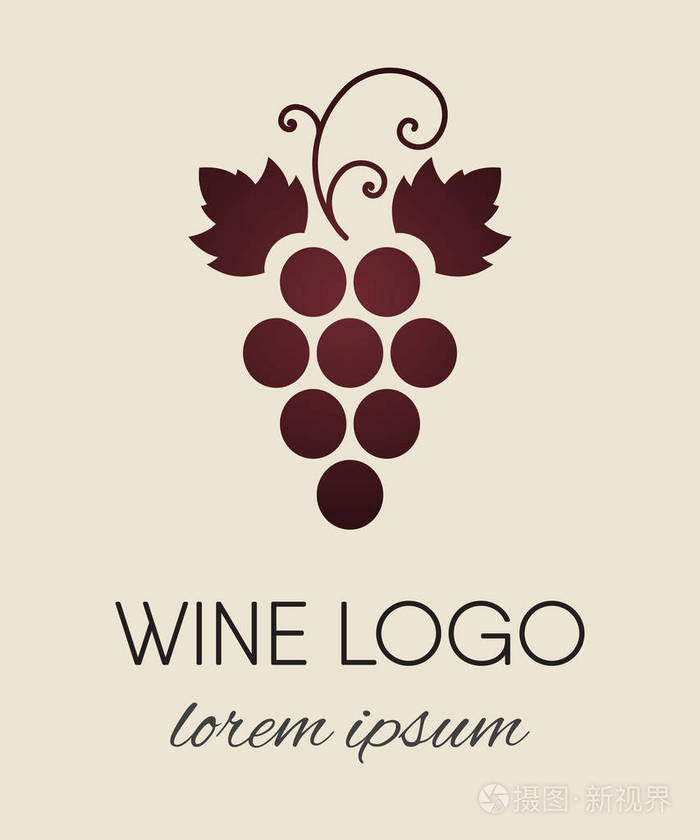 葡萄标志设计元素