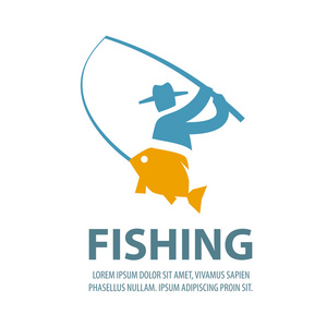 钓矢量 logo 设计模板.渔夫, 费, 或钓,体育图标照片