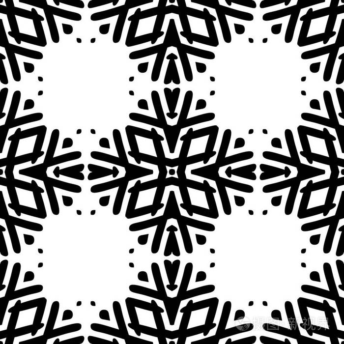 黑白相间的民族图案部落