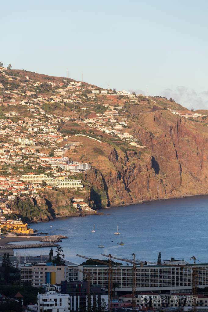 马德拉岛上的丰沙尔的全景葡萄牙