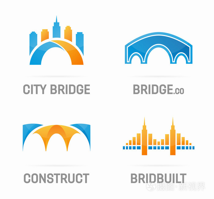 组的抽象桥徽标