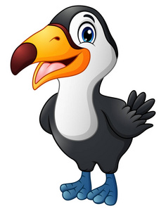 可爱大嘴鸟鸟卡通照片