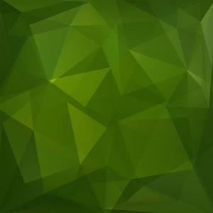 抽象背景的绿色三角形组成。为业务演示文稿或 web 模板横幅传单的几何设计。矢量图