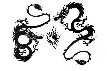 阴阳两面纹身图片