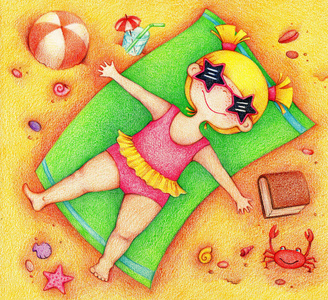 太阳日光浴图片