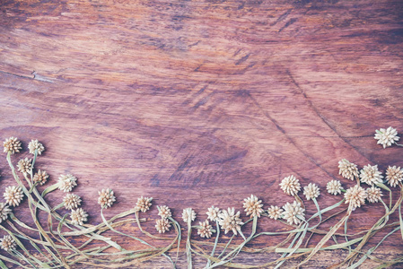 木材和干花的复古纹理背景