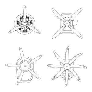 飞机螺旋桨 简笔画图片