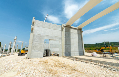 基本建筑结构在建筑工地的施工图片