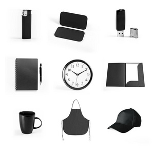 企业形象设计的白色 b 黑色元素集