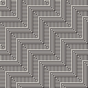 抽象的曲折平行条纹.时尚的民族饰品.矢量无缝模式.