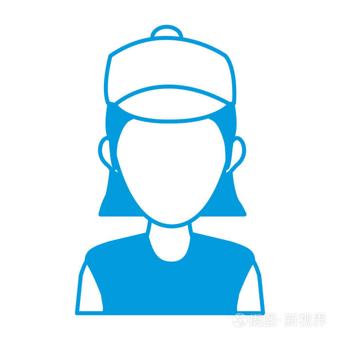 肖像女人字符头像员工图标