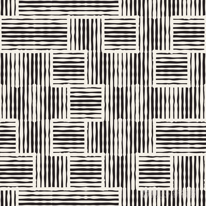 无缝抽象手绘图案.矢量手绘线背景纹理.墨笔笔画几何设计