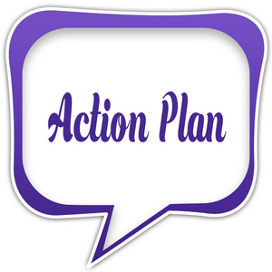 紫色方语音气泡与行动计划文本消息