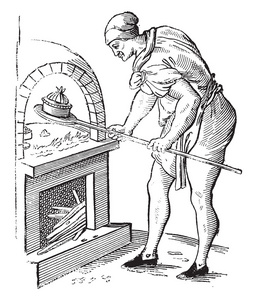 在 1589 年，一个西点厨师复古雕刻