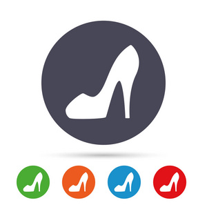 妇女的鞋子标志图标图片
