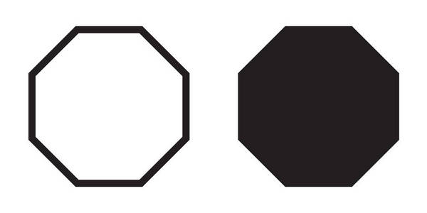 八角形剪影图片