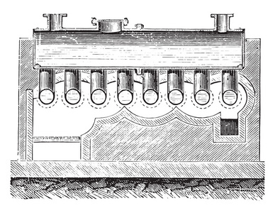 沃尔夫锅炉老式雕刻。