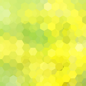 黄色 绿色的六边形组成的抽象背景。为业务演示文稿或 web 模板横幅传单的几何设计。矢量图