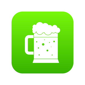 啤酒杯图标数字绿色