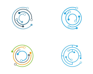 电路徽标模板矢量