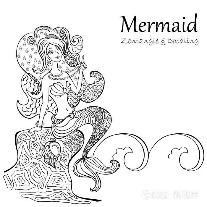 美人鱼黑白模式