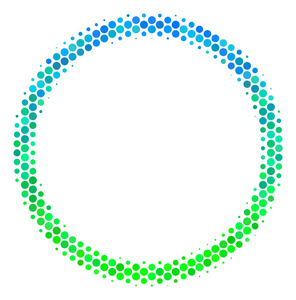 半色调蓝绿色圆圈气泡图标