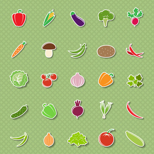 豌豆剪影蔬菜的剪影贴纸照片