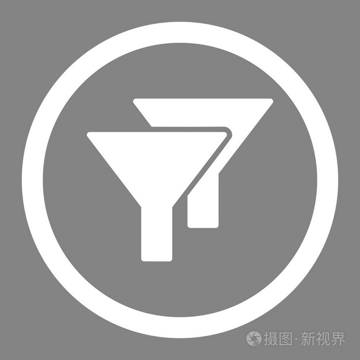 筛选器带圆圈的矢量图标