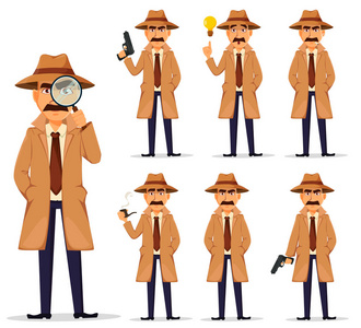 帽子和大衣的侦探,设置