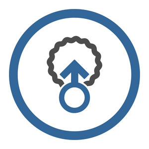 圆圈箭头性别卵子渗透带圆圈的矢量图标照片