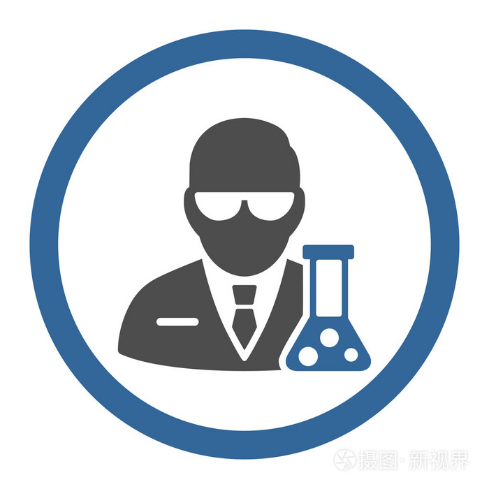 科学家带圆圈的矢量图标