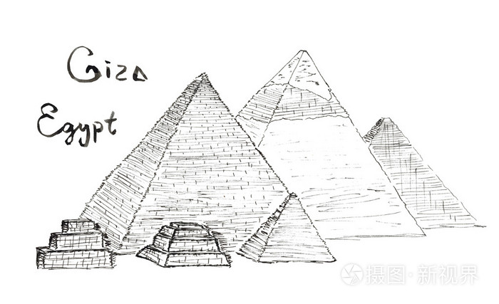 埃及标志性建筑简笔画图片