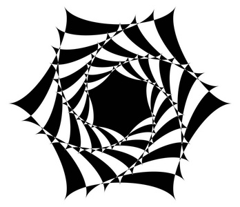抽象圆的主题, 黑白的几何曼荼罗, 矢量插图