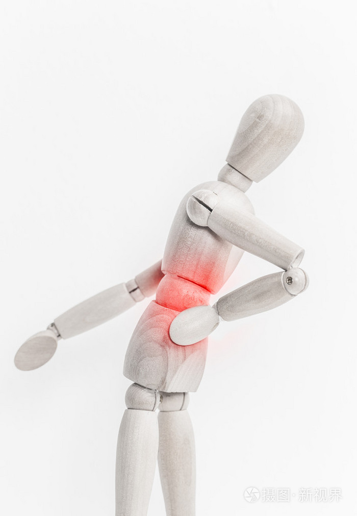 在身体的疼痛白色背景上孤立