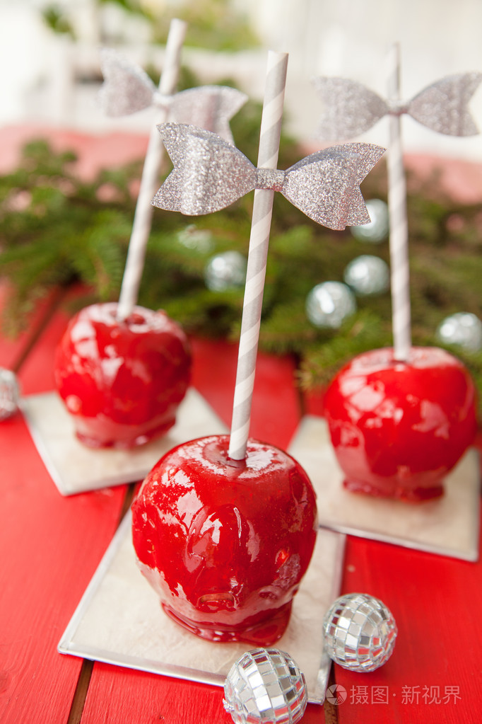 红色糖果苹果