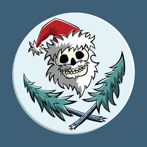 死亡老人盗版的圣诞老人照片