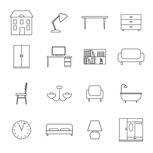 家具和家庭装饰图标