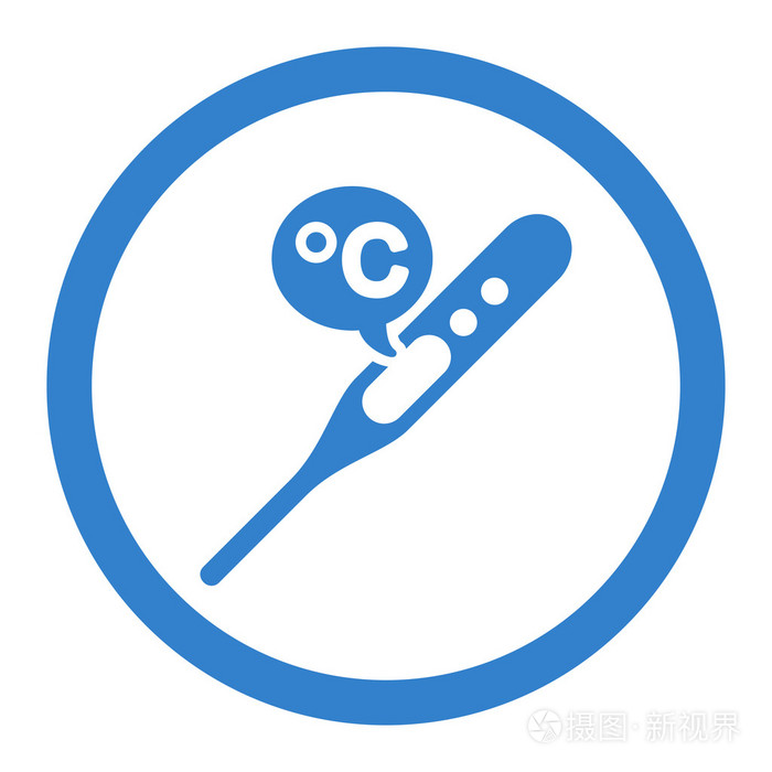 摄氏温度圆形的矢量图标