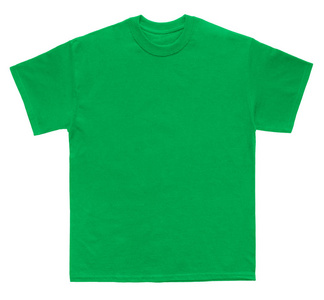 空白 t恤衫彩色爱尔兰绿色模板白色背景