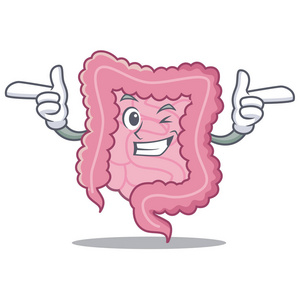 眨眼肠字符卡通风格照片