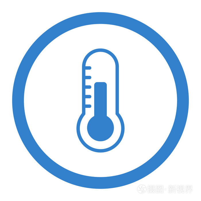 温度圆形的矢量图标