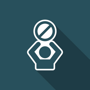 傻眼拒绝访问矢量 web 图标照片