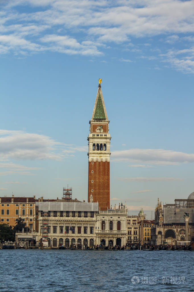 st标记的钟楼钟楼在意大利威尼斯2016