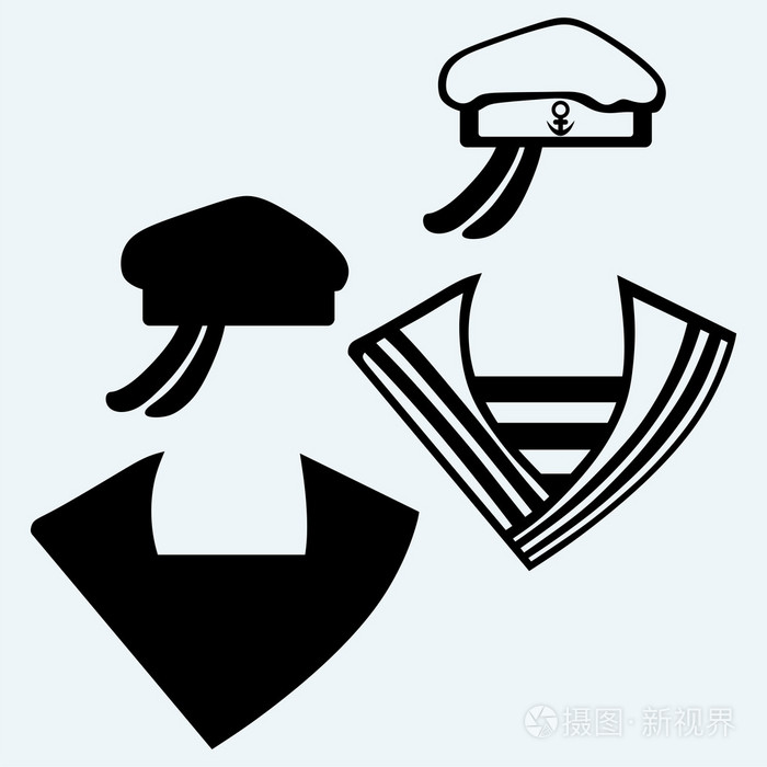 水手帽矢量